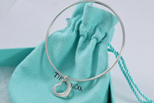 Load image into Gallery viewer, Tiffany &amp; Co. Elsa Peretti Silver Small Dangle Open Heart Bangle
