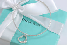 Load image into Gallery viewer, Tiffany &amp; Co. Elsa Peretti Silver Small Dangle Open Heart Bangle
