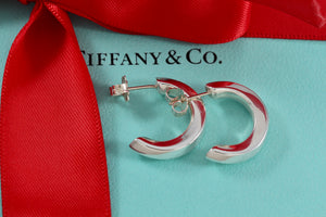 Tiffany & Co. Silver Small Twist Hoop Earrings