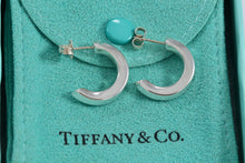Load image into Gallery viewer, Tiffany &amp; Co. Silver Small Twist Hoop Earrings
