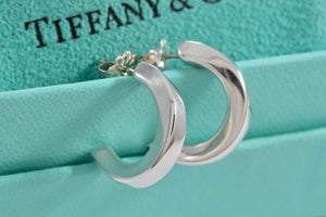 Tiffany & Co. Silver Small Twist Hoop Earrings