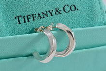 Load image into Gallery viewer, Tiffany &amp; Co. Silver Small Twist Hoop Earrings

