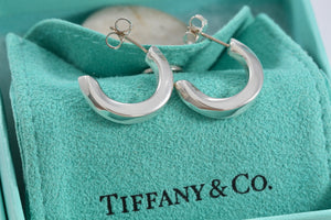 Tiffany & Co. Silver Small Twist Hoop Earrings