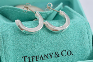 Tiffany & Co. Silver Small Twist Hoop Earrings