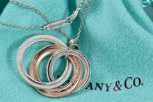 Load image into Gallery viewer, Tiffany &amp; Co. 1837 Silver Large Rubedo 3 Interlocking Circles Necklace
