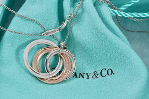 Tiffany & Co. 1837 Silver Large Rubedo 3 Interlocking Circles Necklace