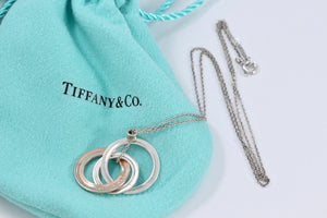 Tiffany & Co. 1837 Silver Large Rubedo 3 Interlocking Circles Necklace