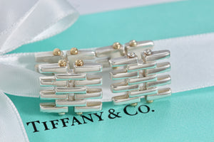 Tiffany & Co. 18K Gold & Silver Gatelink Cufflinks