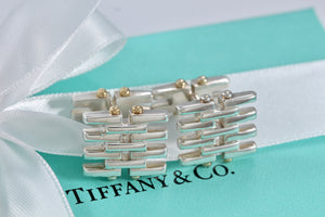 Tiffany & Co. 18K Gold & Silver Gatelink Cufflinks