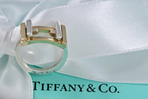 Tiffany & Co. Frank Gehry 18K Gold & Silver Axis Ring