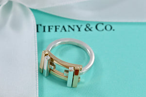 Tiffany & Co. Frank Gehry 18K Gold & Silver Axis Ring