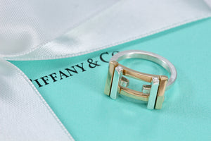 Tiffany & Co. Frank Gehry 18K Gold & Silver Axis Ring