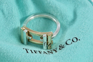 Tiffany & Co. Frank Gehry 18K Gold & Silver Axis Ring