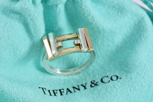 Tiffany & Co. Frank Gehry 18K Gold & Silver Axis Ring