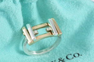 Tiffany & Co. Frank Gehry 18K Gold & Silver Axis Ring