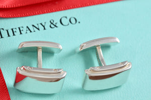 Tiffany & Co. Mens Silver Metropolis Cufflinks