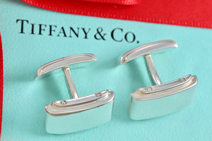 Tiffany & Co. Mens Silver Metropolis Cufflinks
