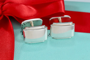 Tiffany & Co. Mens Silver Metropolis Cufflinks