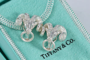 Tiffany & Co. Nature Silver Ram Clip-on Earrings