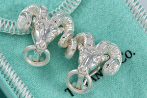 Tiffany & Co. Nature Silver Ram Clip-on Earrings