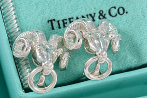 Tiffany & Co. Nature Silver Ram Clip-on Earrings