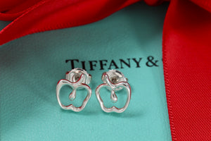 Tiffany & Co. Elsa Peretti Sterling Silver Medium Apple Stud Earrings