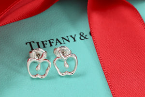 Tiffany & Co. Elsa Peretti Sterling Silver Medium Apple Stud Earrings