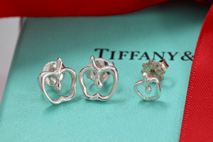 Tiffany & Co. Elsa Peretti Sterling Silver Medium Apple Stud Earrings
