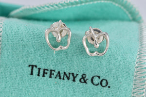 Tiffany & Co. Elsa Peretti Sterling Silver Medium Apple Stud Earrings