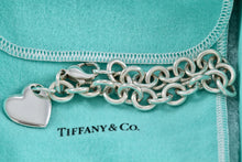 Load image into Gallery viewer, Tiffany &amp; Co. Silver Double Heart Stencil Charm Bracelet
