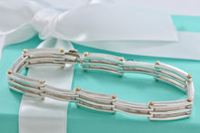Load image into Gallery viewer, Tiffany &amp; Co. 18K Gold &amp; Silver Gatelink Gold Silver Bracelet

