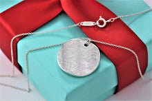 Load image into Gallery viewer, Tiffany &amp; Co. Silver Notes Round Wavy Circle Pendant Necklace
