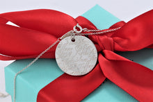 Load image into Gallery viewer, Tiffany &amp; Co. Silver Notes Round Wavy Circle Pendant Necklace
