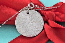 Load image into Gallery viewer, Tiffany &amp; Co. Silver Notes Round Wavy Circle Pendant Necklace
