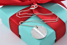 Load image into Gallery viewer, Tiffany &amp; Co. Silver Notes Round Wavy Circle Pendant Necklace
