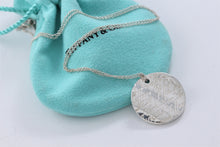 Load image into Gallery viewer, Tiffany &amp; Co. Silver Notes Round Wavy Circle Pendant Necklace
