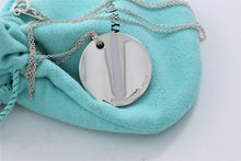 Load image into Gallery viewer, Tiffany &amp; Co. Silver Notes Round Wavy Circle Pendant Necklace
