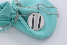 Load image into Gallery viewer, Tiffany &amp; Co. Silver Notes Round Wavy Circle Pendant Necklace
