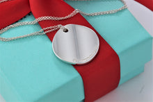 Load image into Gallery viewer, Tiffany &amp; Co. Silver Notes Round Wavy Circle Pendant Necklace
