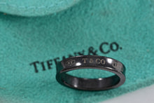 Load image into Gallery viewer, Tiffany &amp; Co. 1837 Black Titanium Narrow Band Ring
