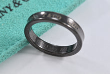 Load image into Gallery viewer, Tiffany &amp; Co. 1837 Black Titanium Narrow Band Ring
