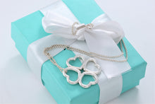 Load image into Gallery viewer, Tiffany &amp; Co. Silver Large 4 Clover Heart Charm Necklace
