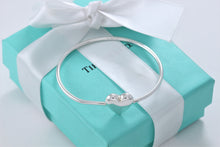 Load image into Gallery viewer, Tiffany &amp; Co. Silver Puffy Heart Hook Bangle Bracelet

