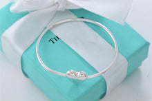 Load image into Gallery viewer, Tiffany &amp; Co. Silver Puffy Heart Hook Bangle Bracelet
