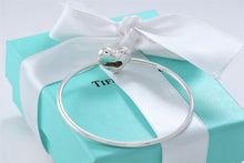 Load image into Gallery viewer, Tiffany &amp; Co. Silver Puffy Heart Hook Bangle Bracelet
