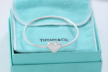Load image into Gallery viewer, Tiffany &amp; Co. Silver Puffy Heart Hook Bangle Bracelet
