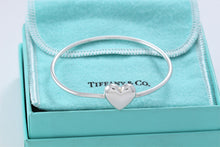 Load image into Gallery viewer, Tiffany &amp; Co. Silver Puffy Heart Hook Bangle Bracelet
