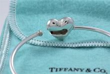 Load image into Gallery viewer, Tiffany &amp; Co. Silver Puffy Heart Hook Bangle Bracelet
