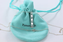 Load image into Gallery viewer, Tiffany &amp; Co. Atlas Silver Stencil Roman Numerals Thin Bar Chain Necklace
