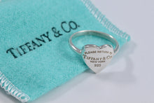 Load image into Gallery viewer, Return to Tiffany &amp; Co. Silver Heart Band Ring Size 6.5
